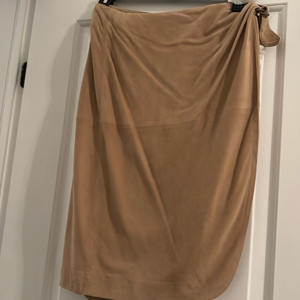 Lauren suede knee length skirt